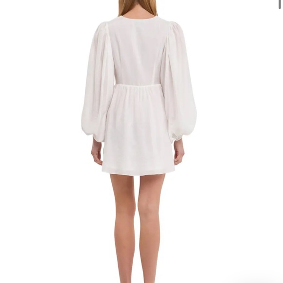 Endless Rose Twist Front Drape Long Sleeve Minidress - Picture 3 of 5